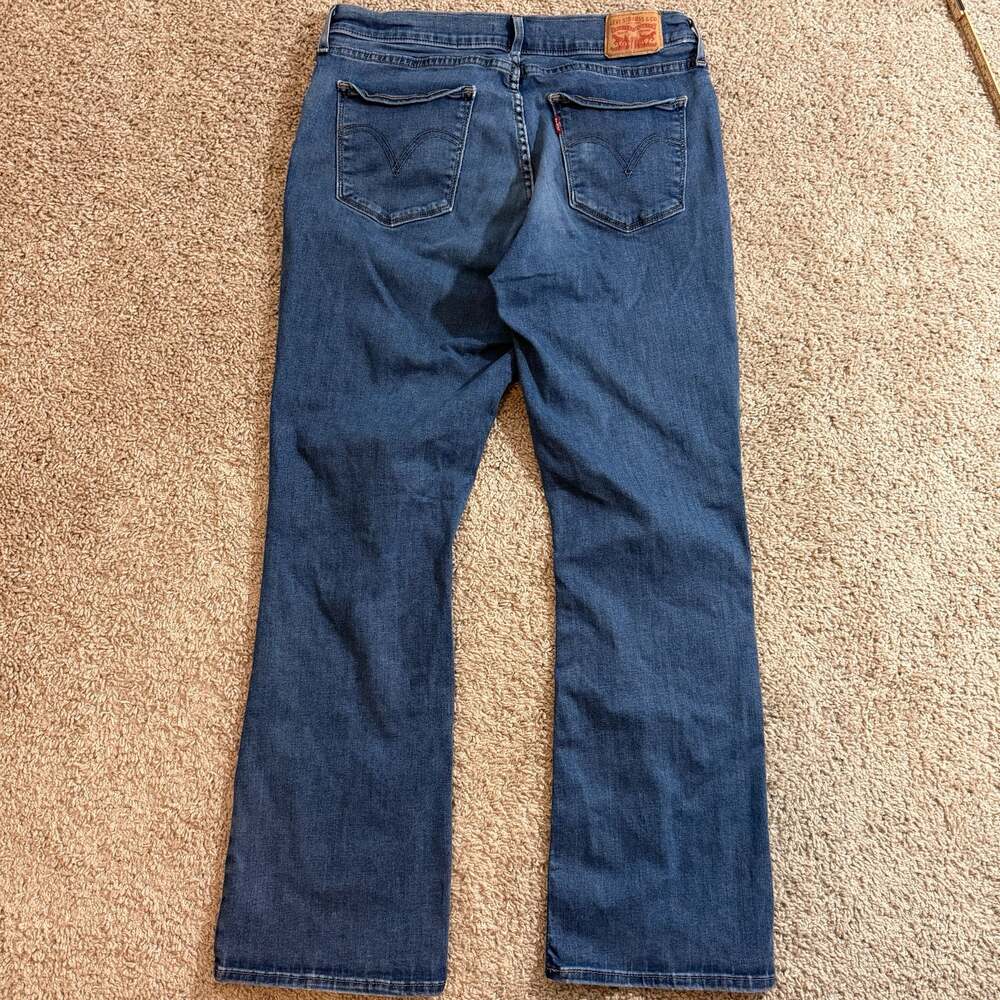 Levi’s Curvy Bootcut Jeans Womens 32 Medium Wash Stretch Denim Blue Pants - Picture 2 of 6